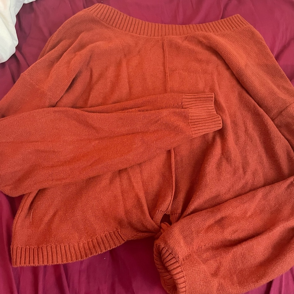 Burnt orange hollister sweater size Medium